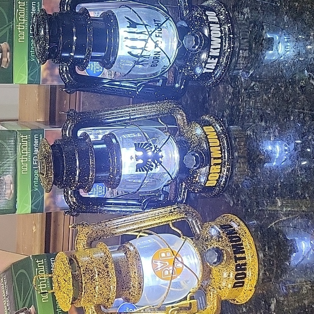 3 Vintage LED Northpoint Lantern 12 high intensity LED Bulbs Built in Dimmer